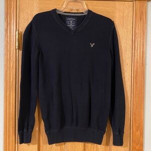 American Eagle v-neck pullover sweater Size XS Navy Blue